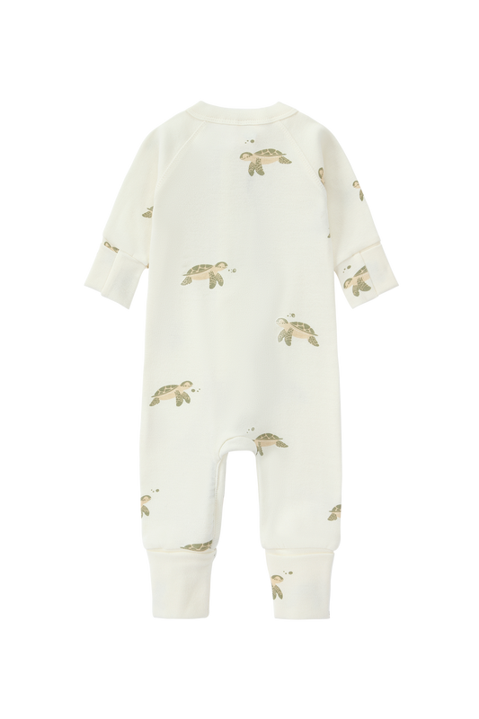 Susukoshi Zip Growsuit Long Sleeve Turtle