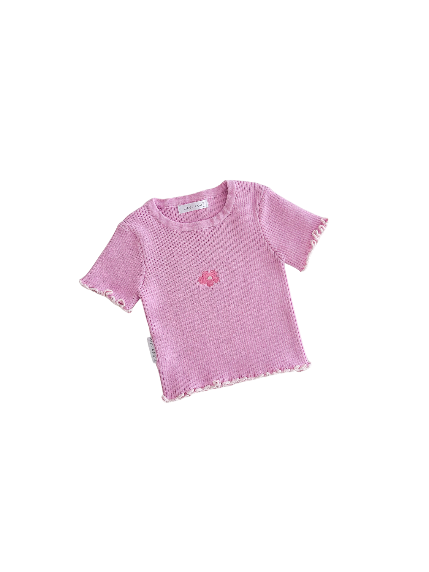 Ziggy Lou Ribbed Tee Lila