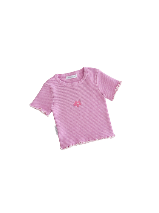 Ziggy Lou Ribbed Tee Lila