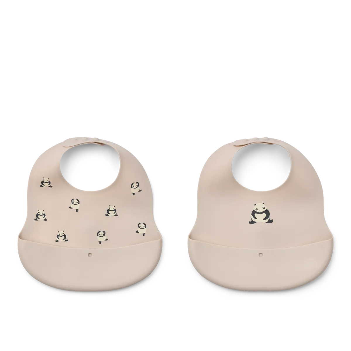 Liewood Ember Printed Bib 2 Pack Panda / Sandy