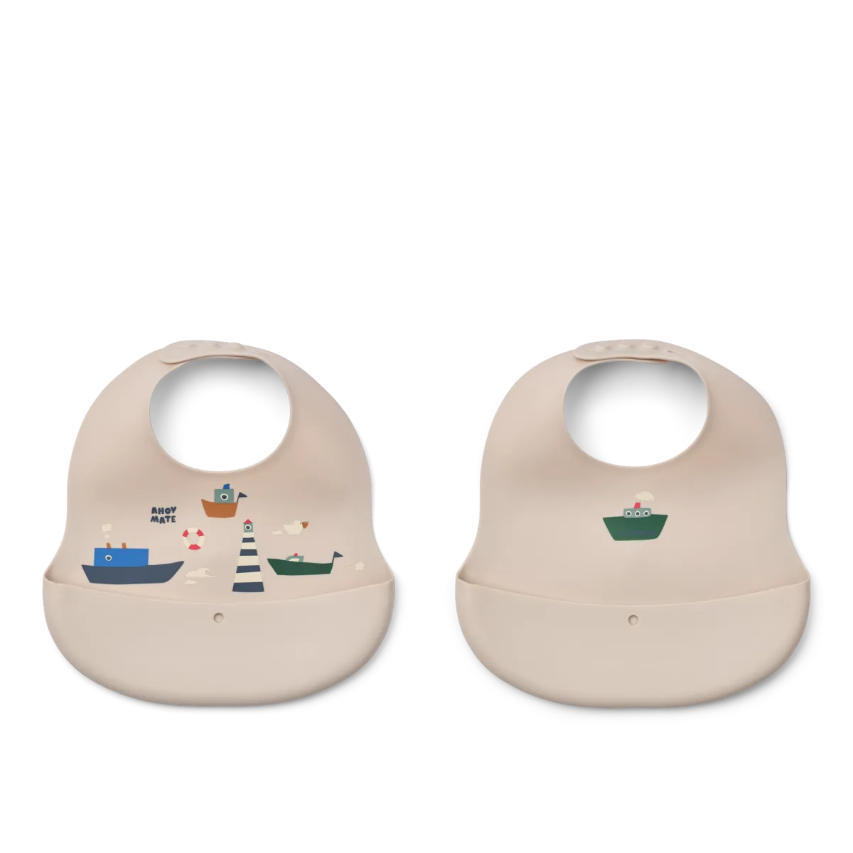 Liewood Ember Printed Bib 2 Pack Sailing/ Sandy (Copy)