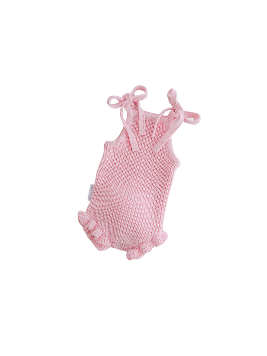 Ziggy Lou Frill Bodysuit Easter Dahlia