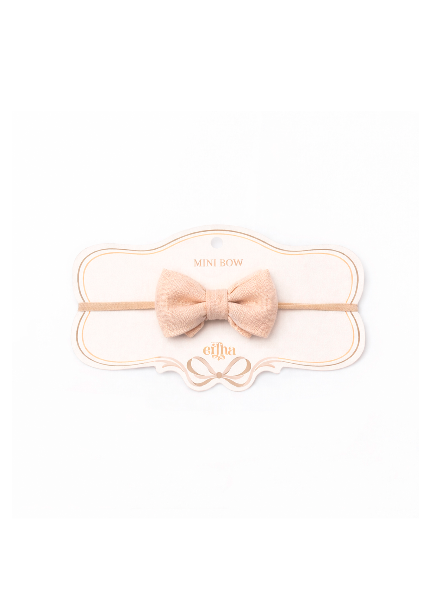 Mrs Ertha Little Bow Headband - Soft Blush