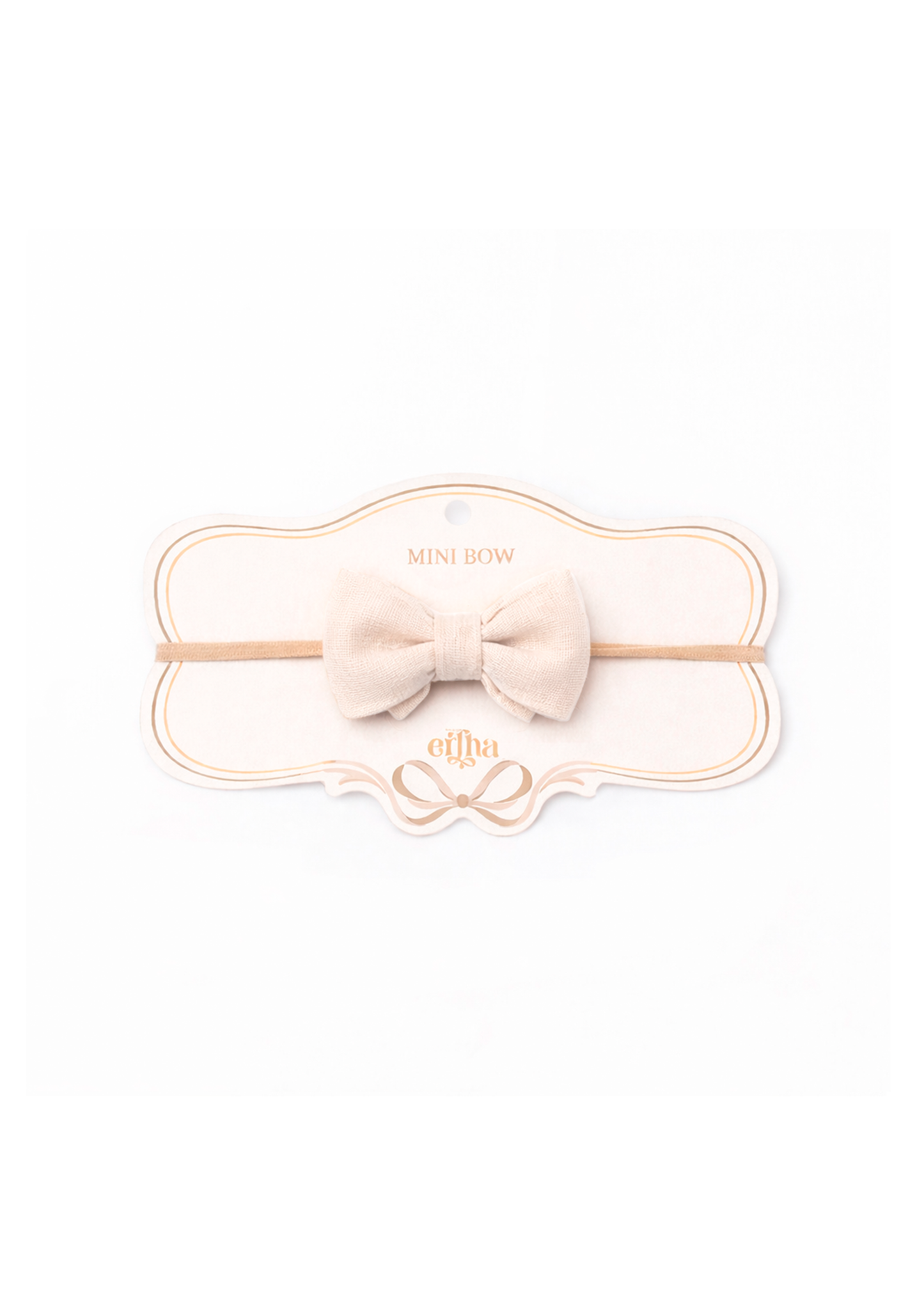 Mrs Ertha Little Bow Headband Vanilla