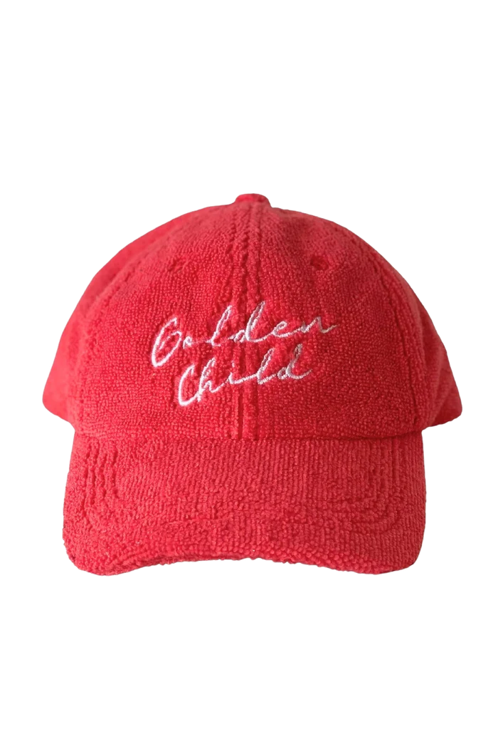 Golden Child - Endless Summer Brimmed Terry Towelling Cap - Red