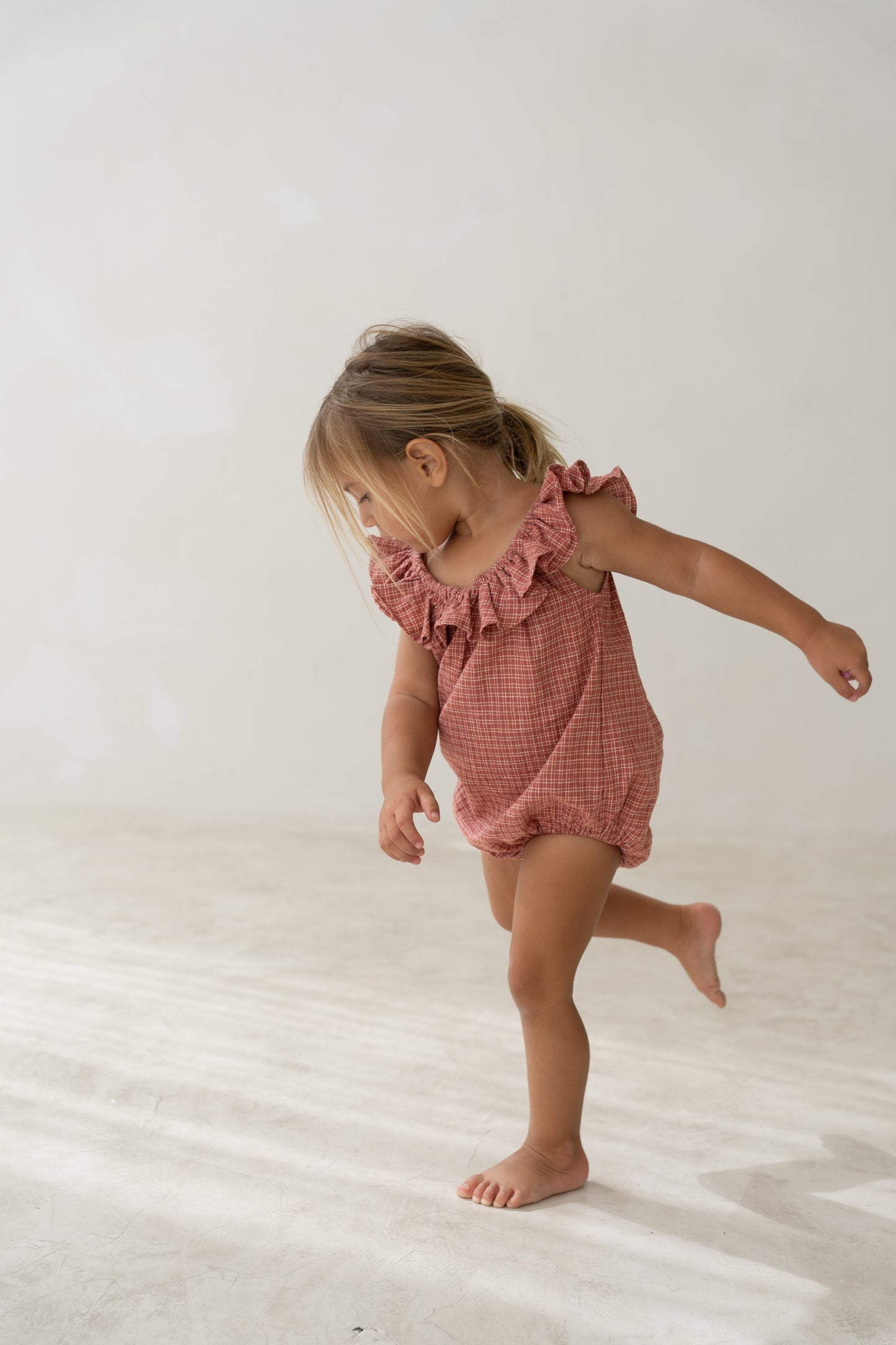 Illoura The Label Pip Romper Red Plaid