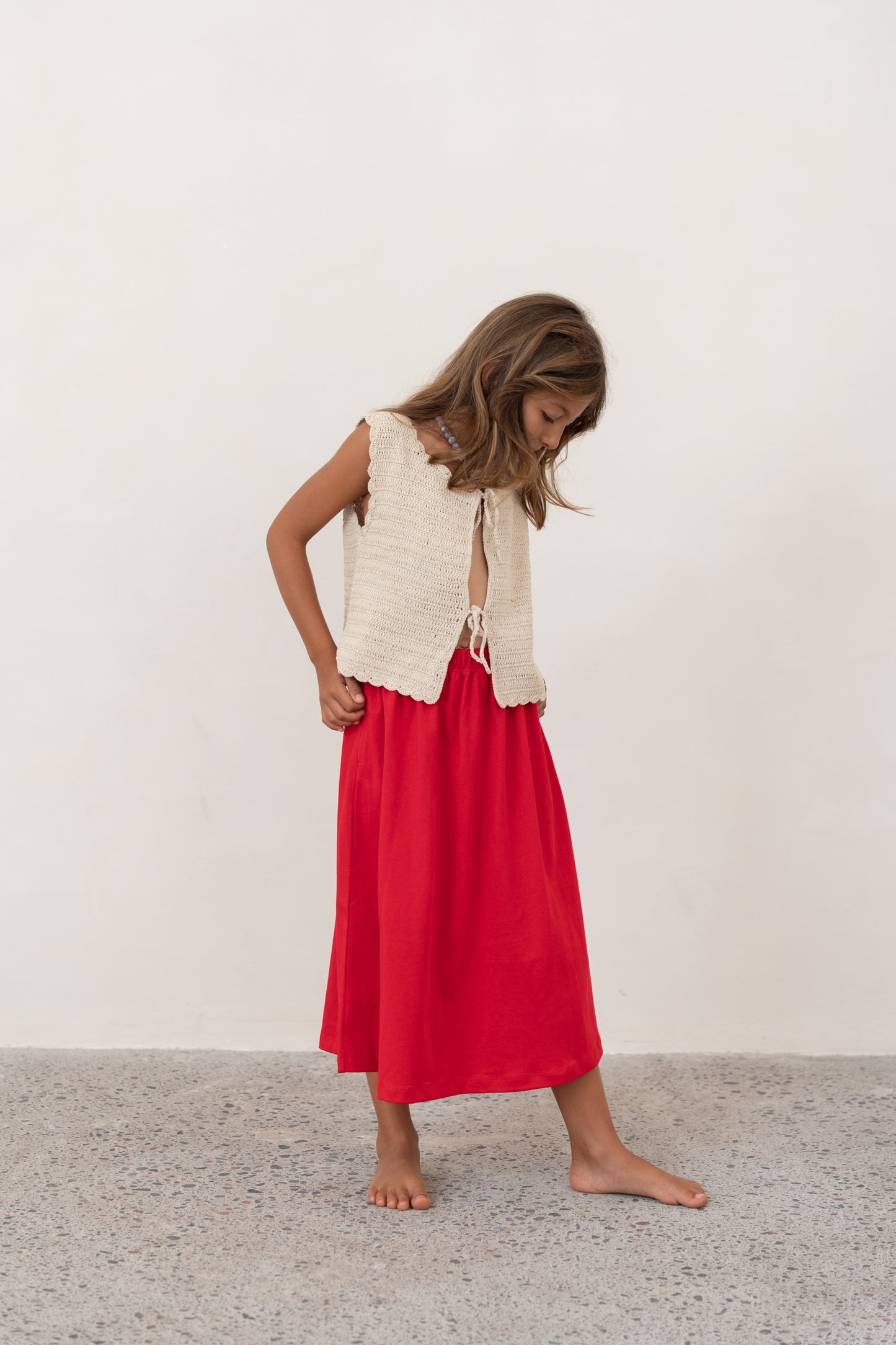 Illoura The Label Crochet Vest Ecru