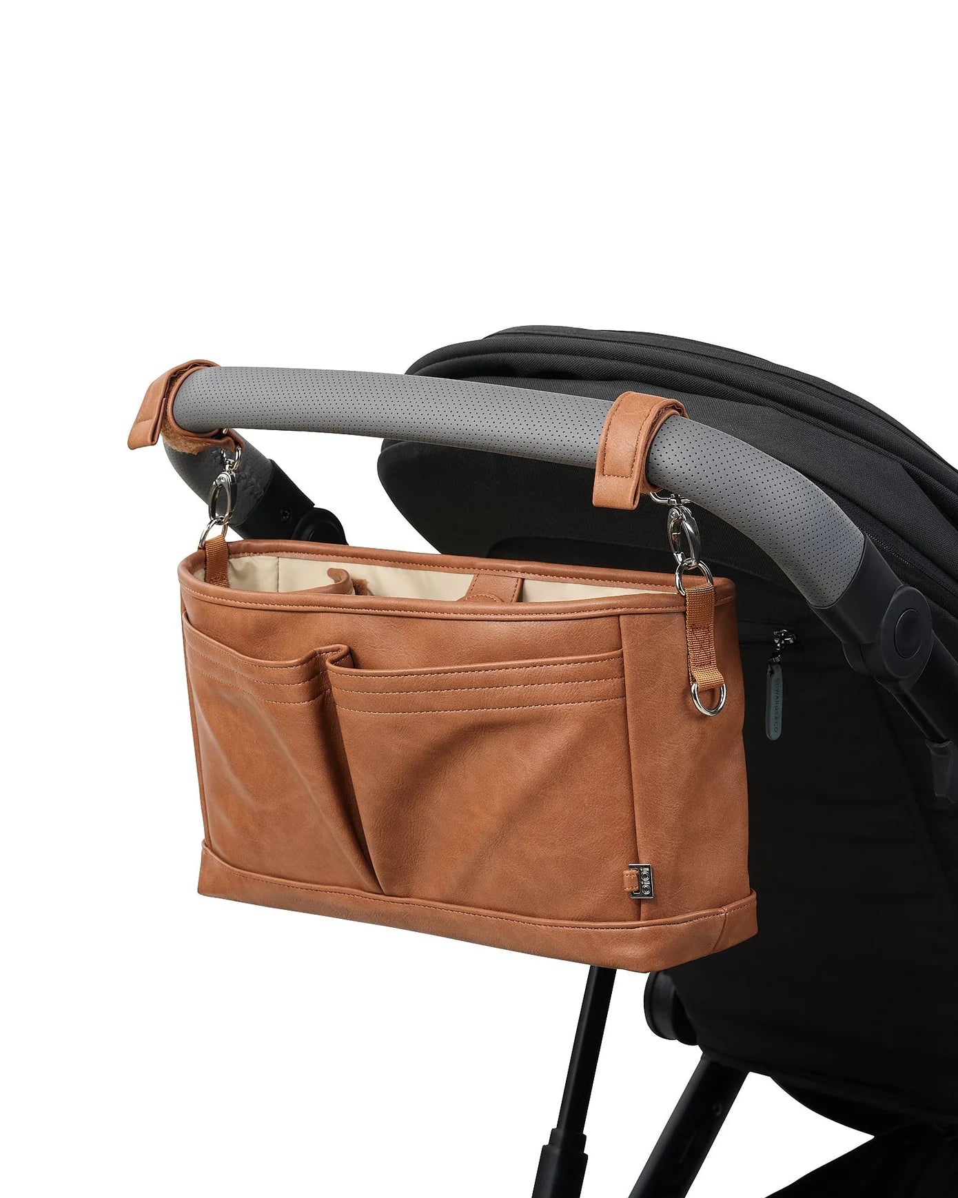OiOi Vegan Leather Stroller Organiser Tan