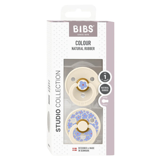 BIBS Dummies Size 1 Twin Pack Studio Jasmine Ivory Mix