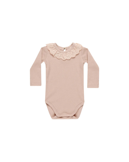 Quincy Mae Ruffle Collar Bodysuit - Antique