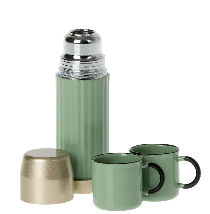 Maileg Miniature Thermos and Cups Mint