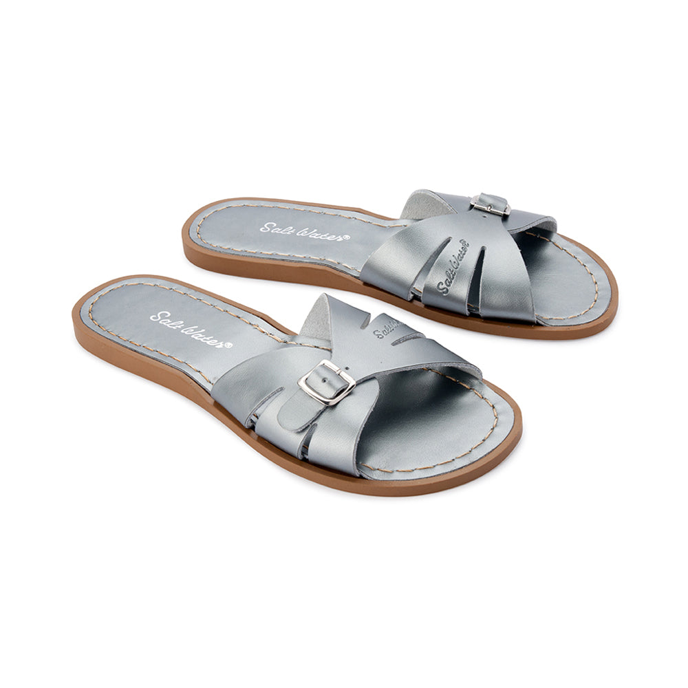 Salt Water Sandals WOMENS Classic Slide Pewter