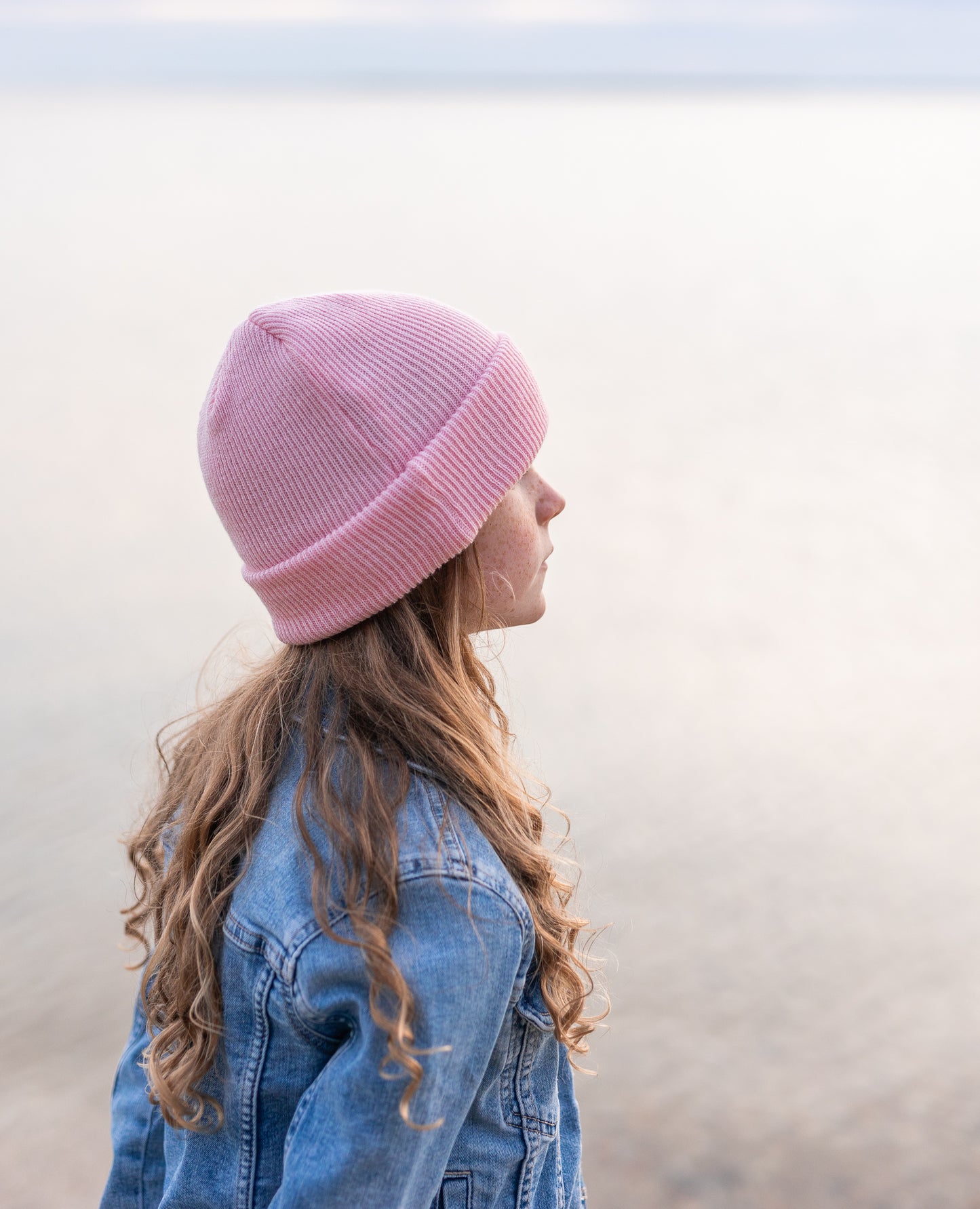 Acorn Hipster Merino Beanie Pink
