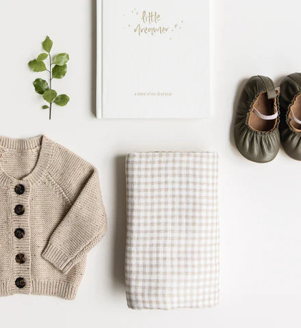 Emma Kate Co. Baby Swaddle Cocoa Gingham