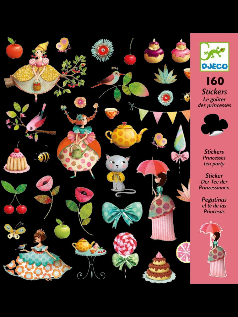 Djeco Princess Tea Party Stickers 160 pack