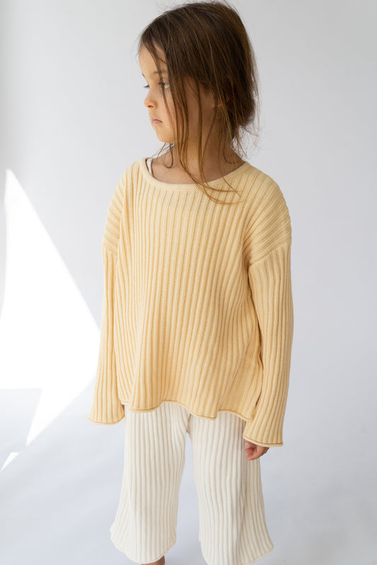 Illoura The Label Essential Ribbed Knit Jumper Butter