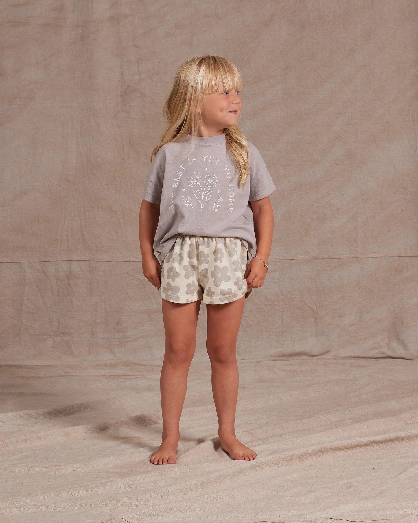 Rylee + Cru Boxy Tee The Best Is Yet To Come Cloud