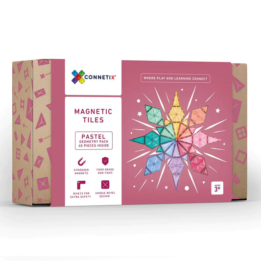 Connetix Tiles 40 Piece Pastel Geometry Pack
