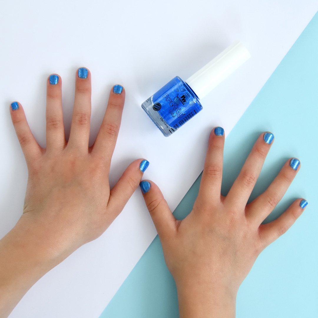 No Nasties Water Based Kids Peel-Able Nail Polish Mermaid Blue
