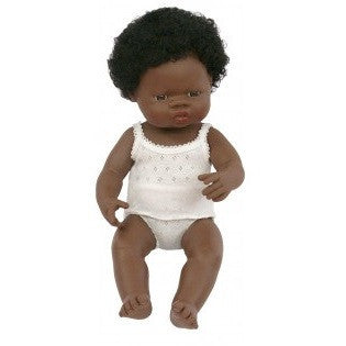 Miniland 38cm Baby Doll African Girl