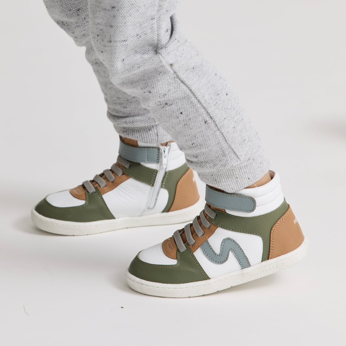 Pretty Brave Hi Top Khaki Mix