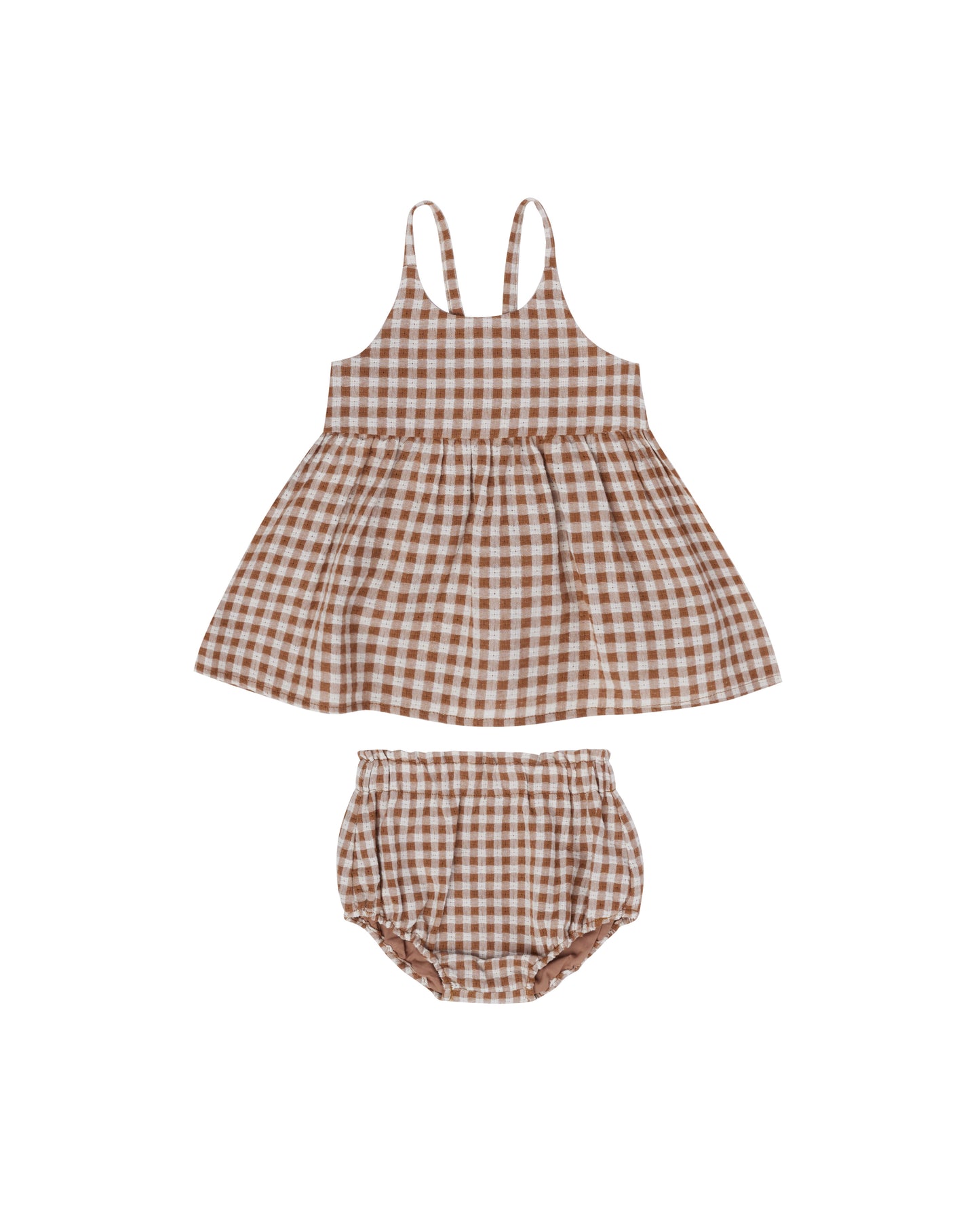 Rylee + Cru Zenni Set Camel Gingham