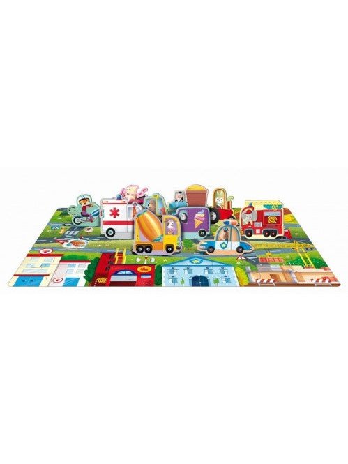 Sassi 3D Puzzle and Book Set Vehicles