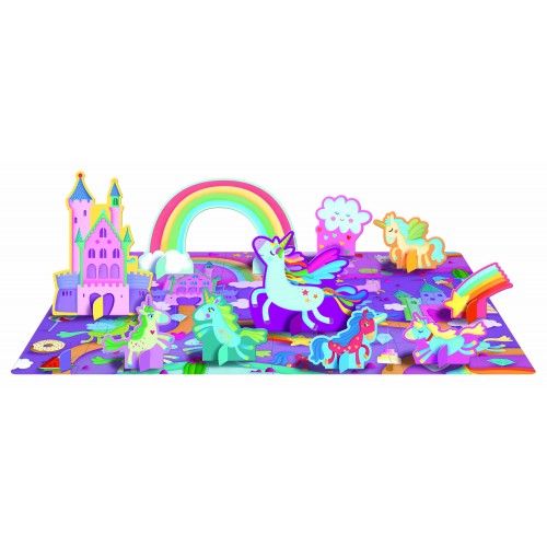 Sassi 3D Puzzle and Book Set Unicorns