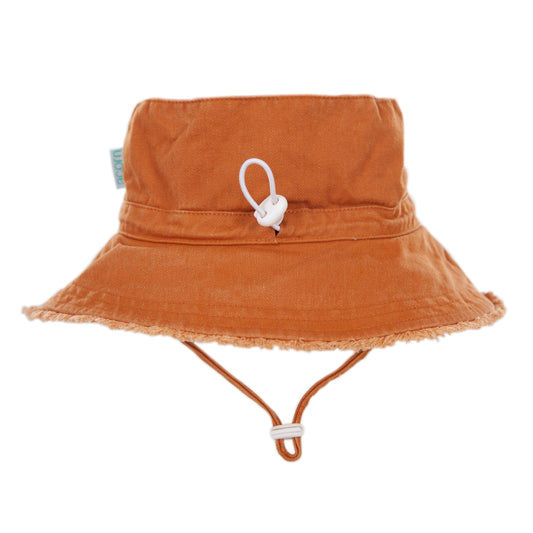 Acorn Frayed Bucket Hat Chestnut