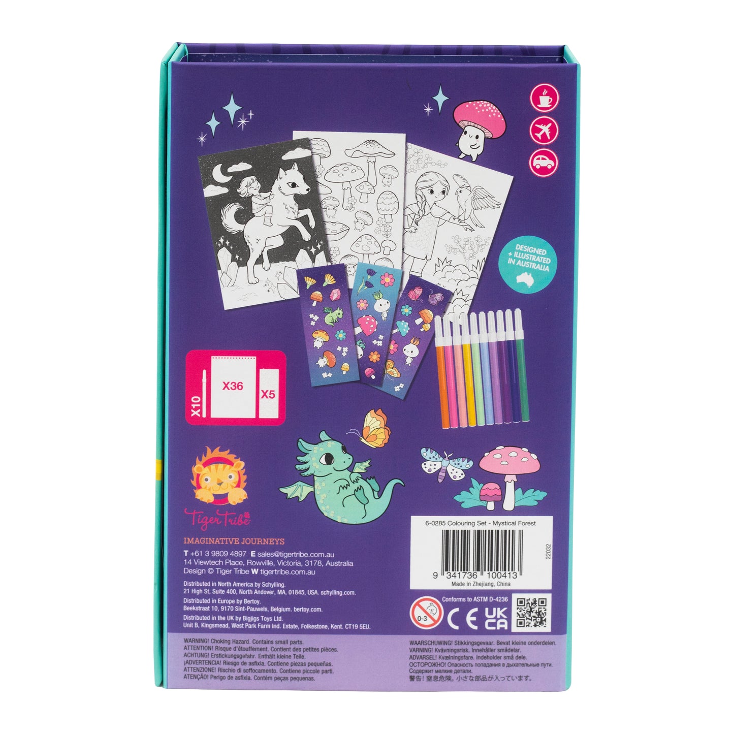 Tiger Tribe Colouring Set Mystical Forest