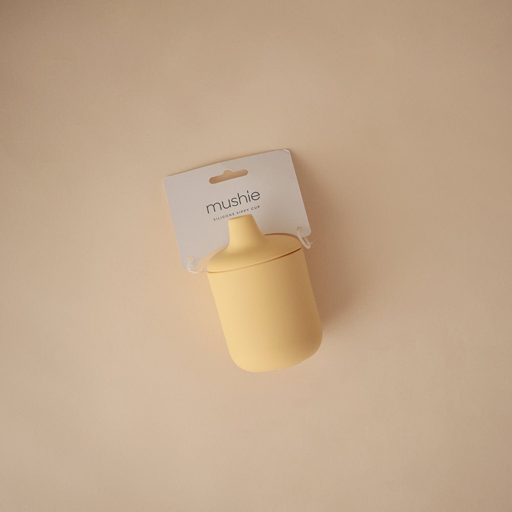 Mushie Silicone Sippy Cup Pale Daffodil