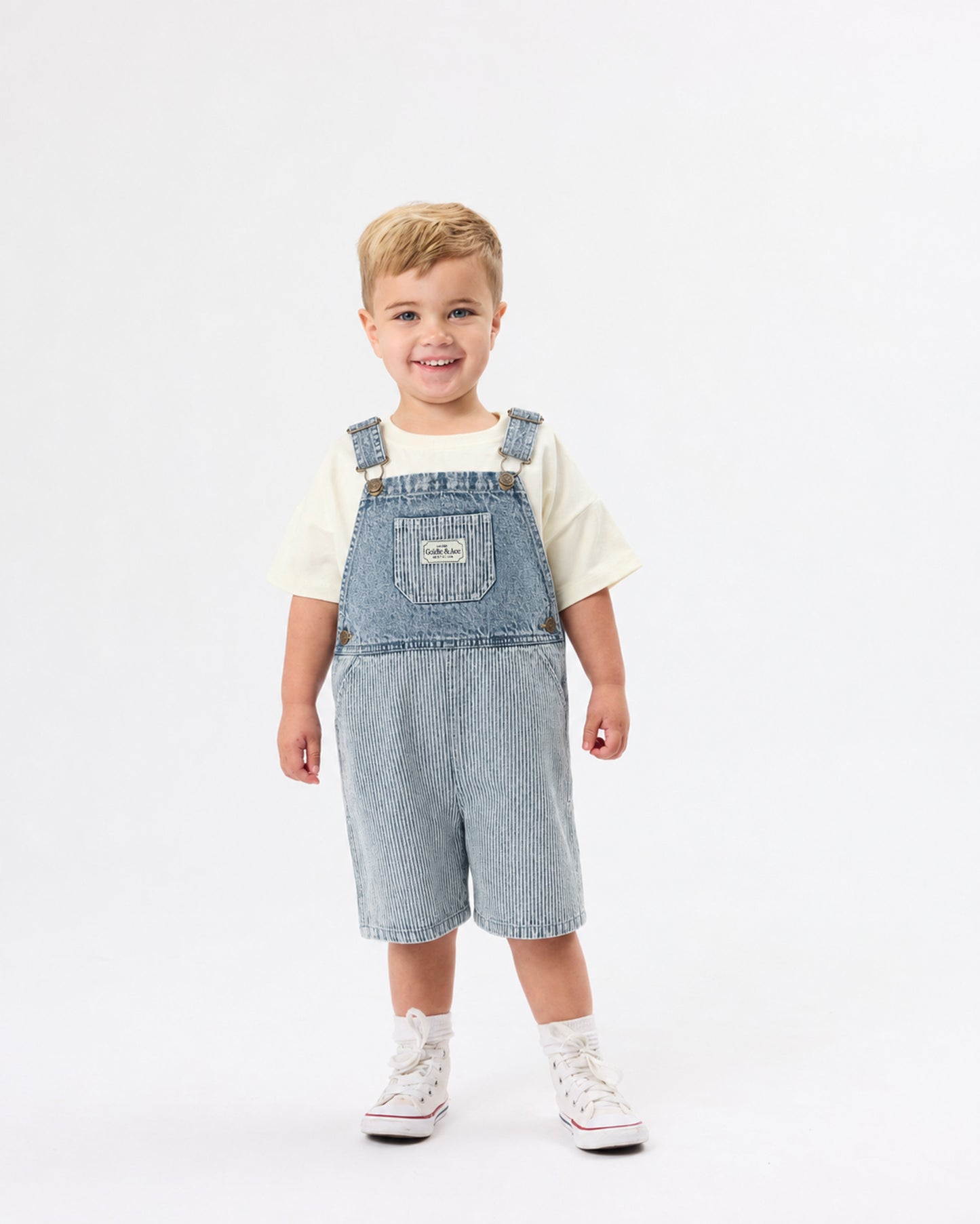 Goldie + Ace Denim Railroad Burton Overalls