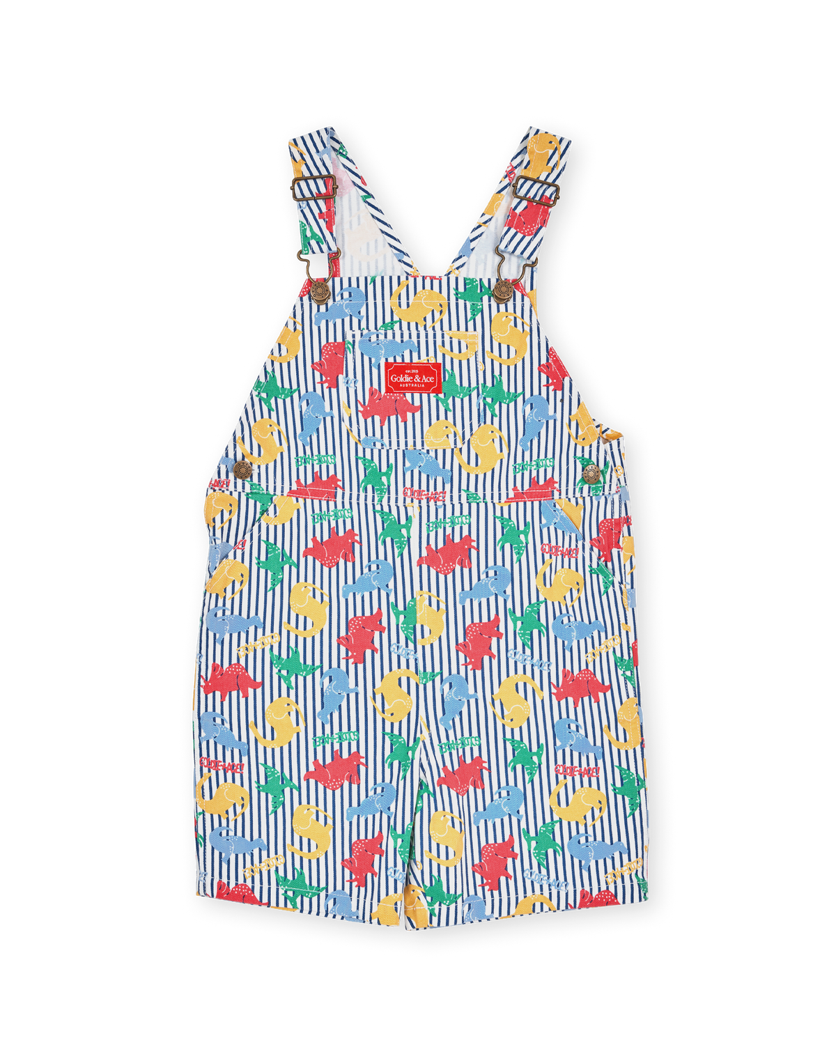 Goldie + Ace Dino Print Burton Overalls