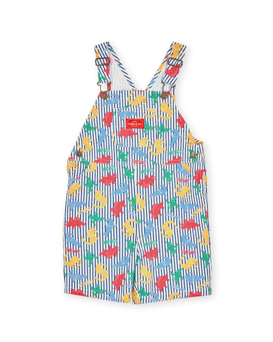 Goldie + Ace Dino Print Burton Overalls