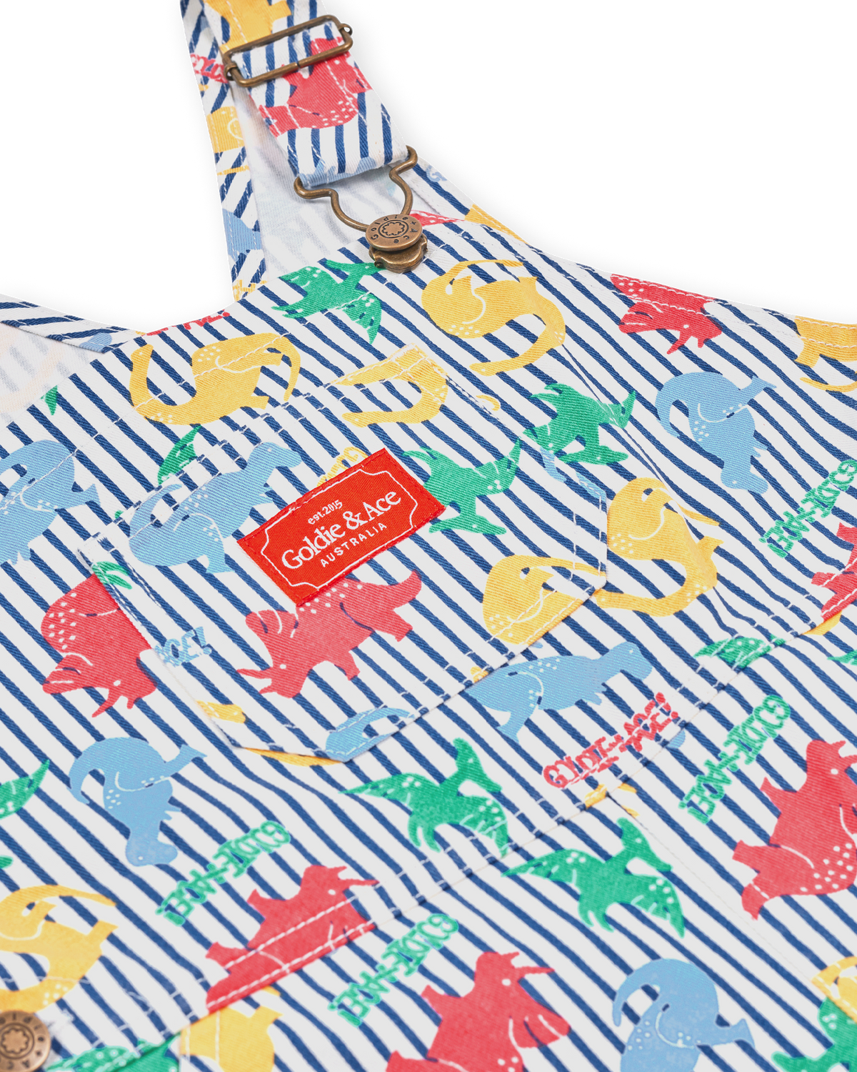 Goldie + Ace Dino Print Burton Overalls
