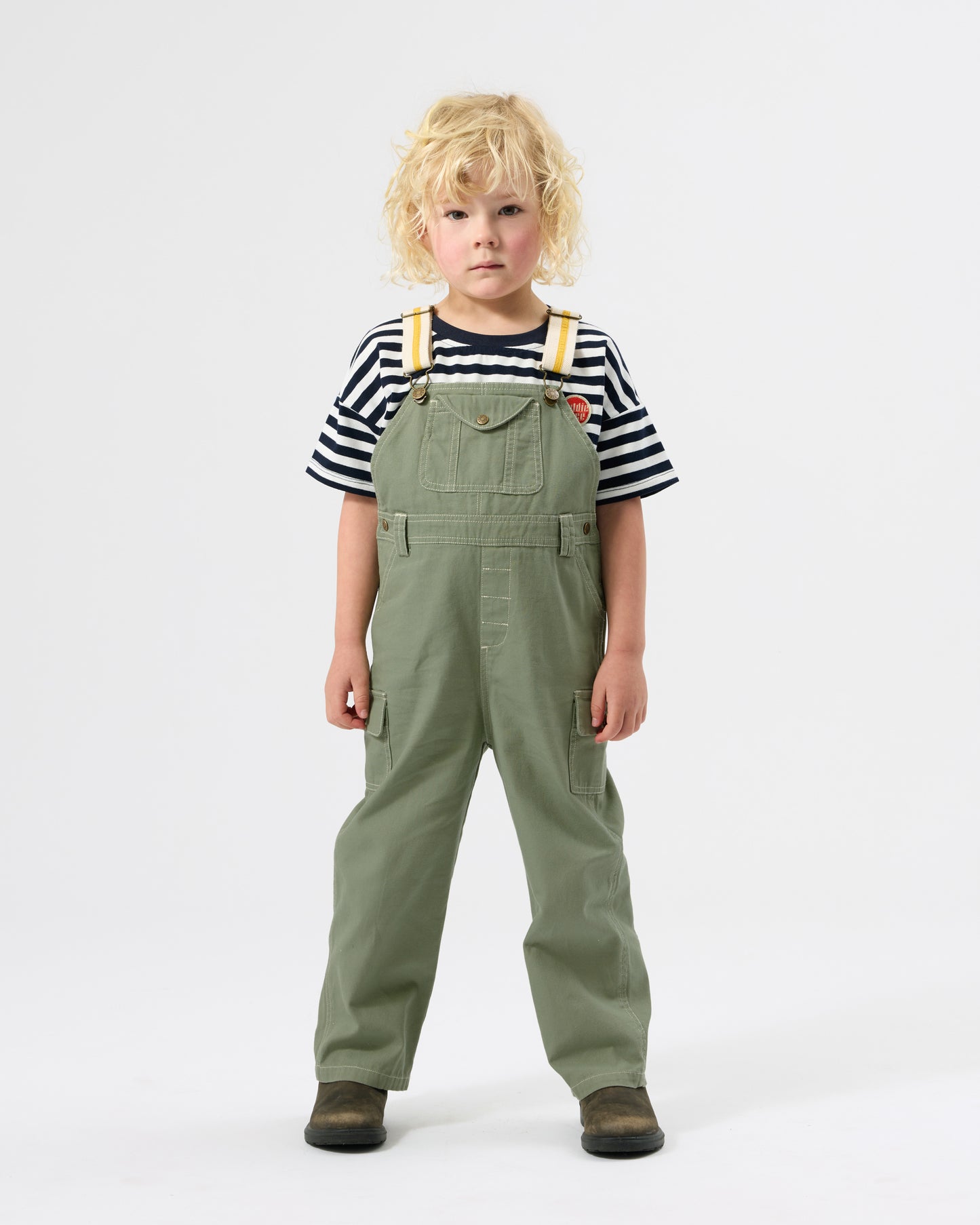 Goldie + Ace Carpenter Utility Austin Overalls Sage