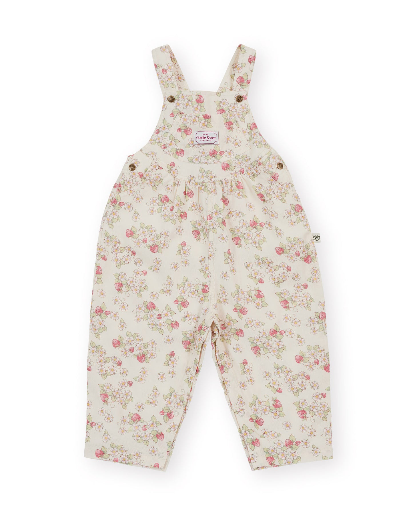 Goldie + Ace Strawberrry Fields Goldie Vintage Overalls Cream