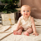 Bella and Lace Pa Rum Pum Pum Romper White Christmas