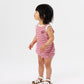 Goldie + Ace Waffle Bubble Romper Pink