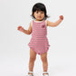 Goldie + Ace Waffle Bubble Romper Pink