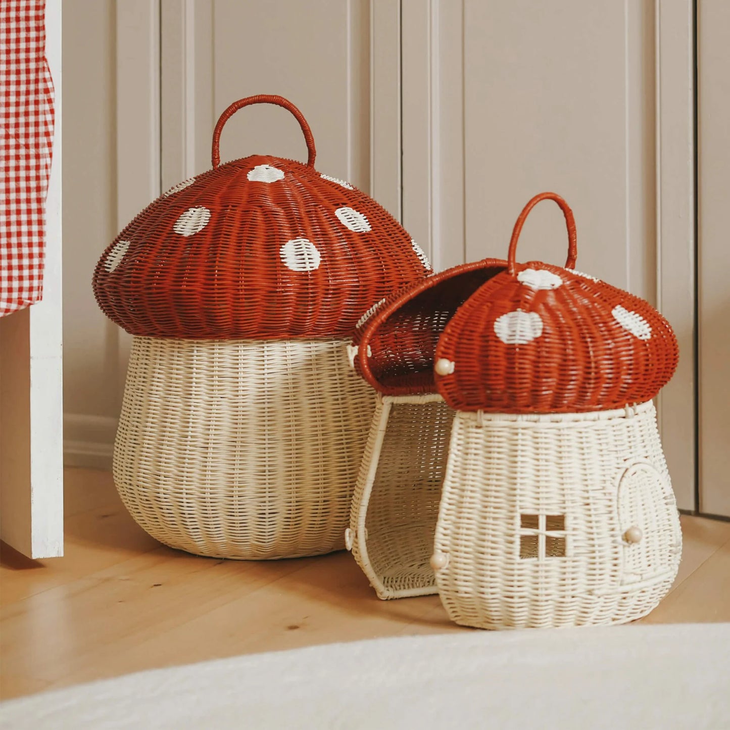 Olli Ella Mushroom Doll House Red