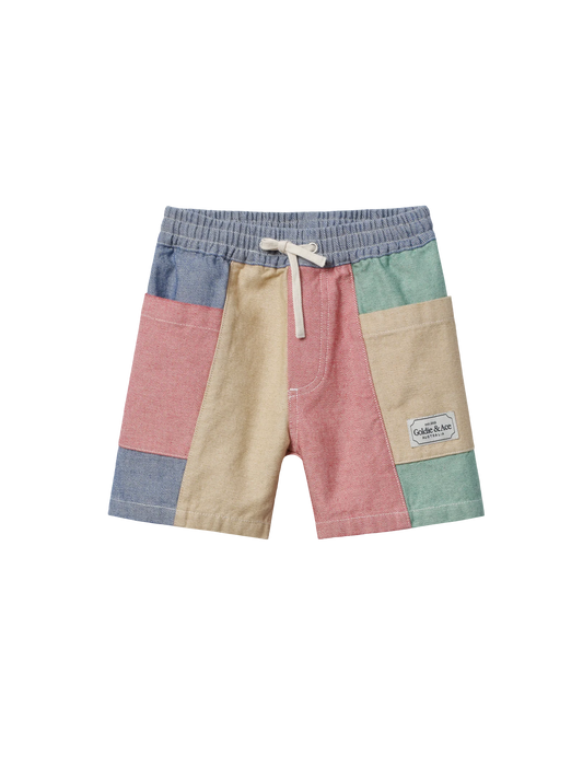 Goldie + Ace Patchwork Noah Pocket Shorts Multi