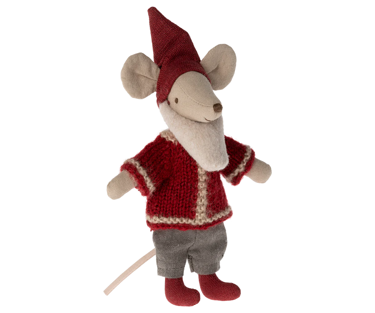 Maileg Santa Mouse with Gingerbread House