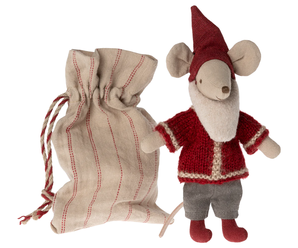 Maileg Santa Mouse with Gingerbread House