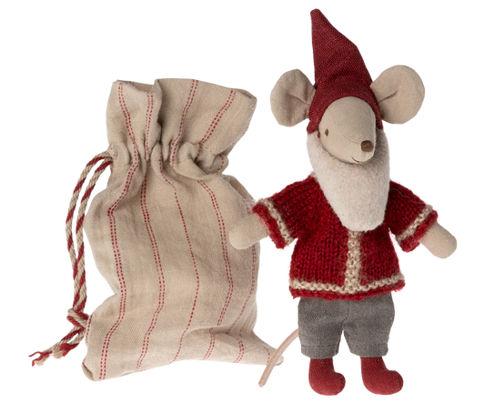 Maileg Santa Mouse with Gingerbread House