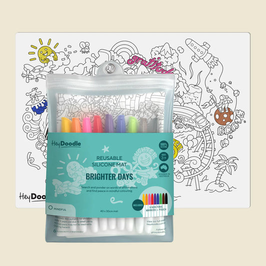 Hey Doodle Brighter Days Classic Colouring & Doodle Mat