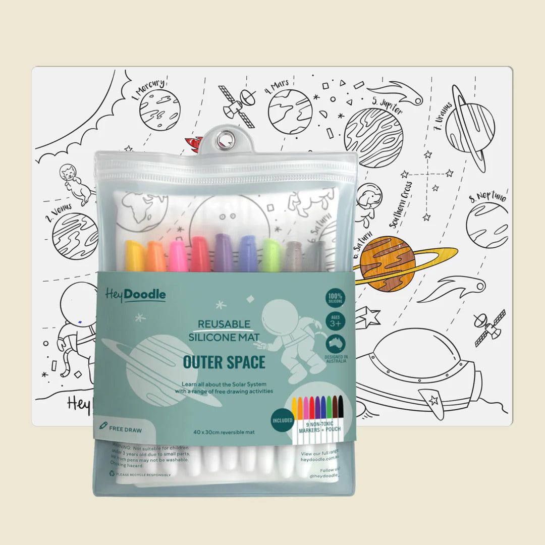 Hey Doodle Outer Space Classic Colouring & Doodle Mat