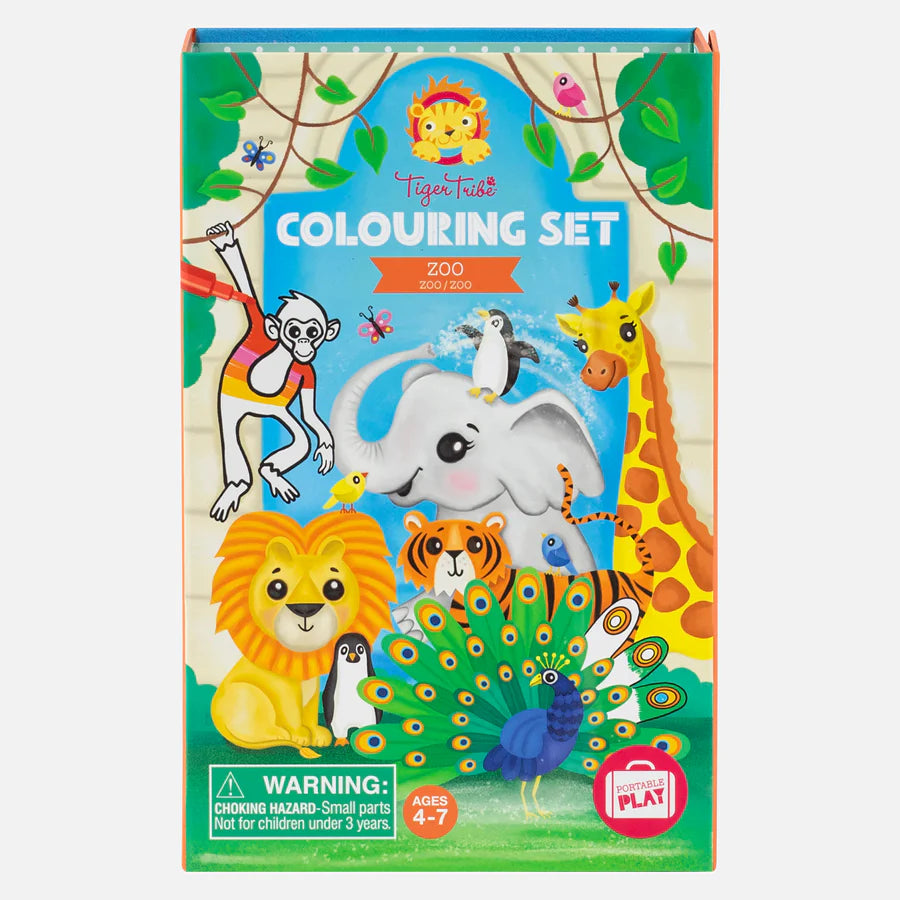 Tiger Tribe Colouring Set Zoo
