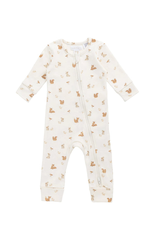 Jamie Kay Organic Cotton Reese Zip Onepiece Forest Gathering