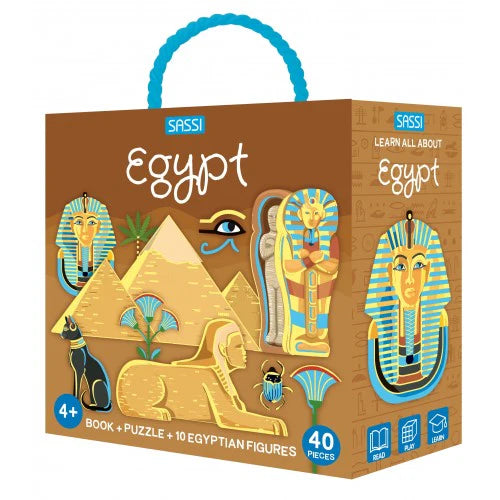 Sassy 40 Piece 3D puzzle and book set Egypt